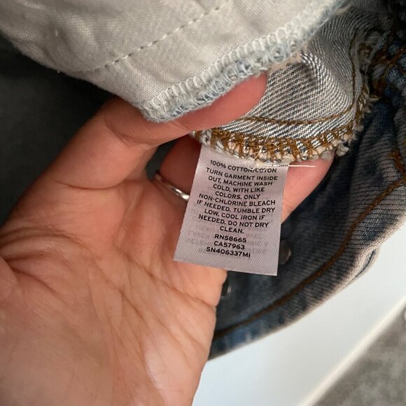 Something Navy Blue Light Wash Denim Jean Jacket Womens Size XS Classic Preppy - Picture 5 of 7